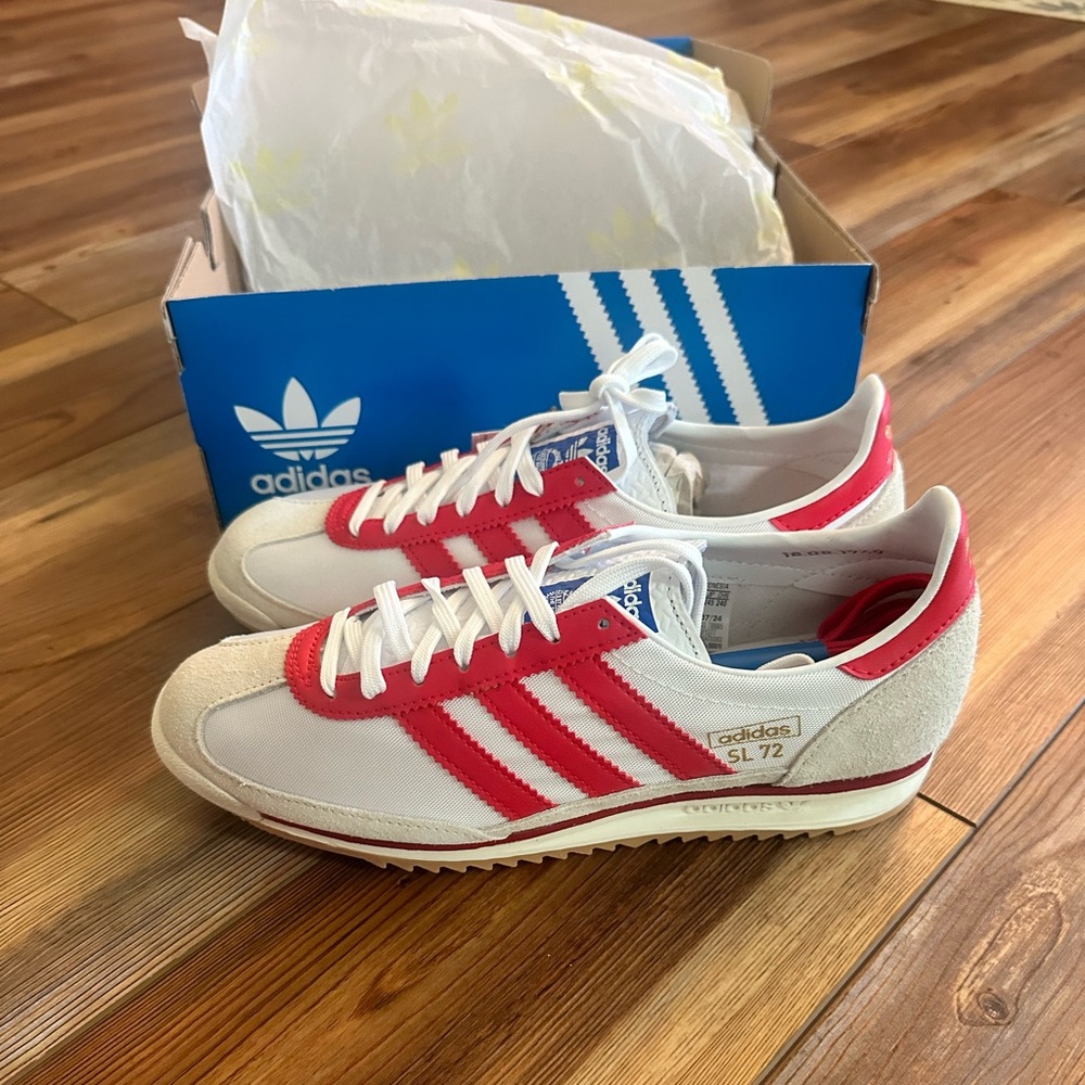 Adidas SL 72 OG Red and White Sneakers